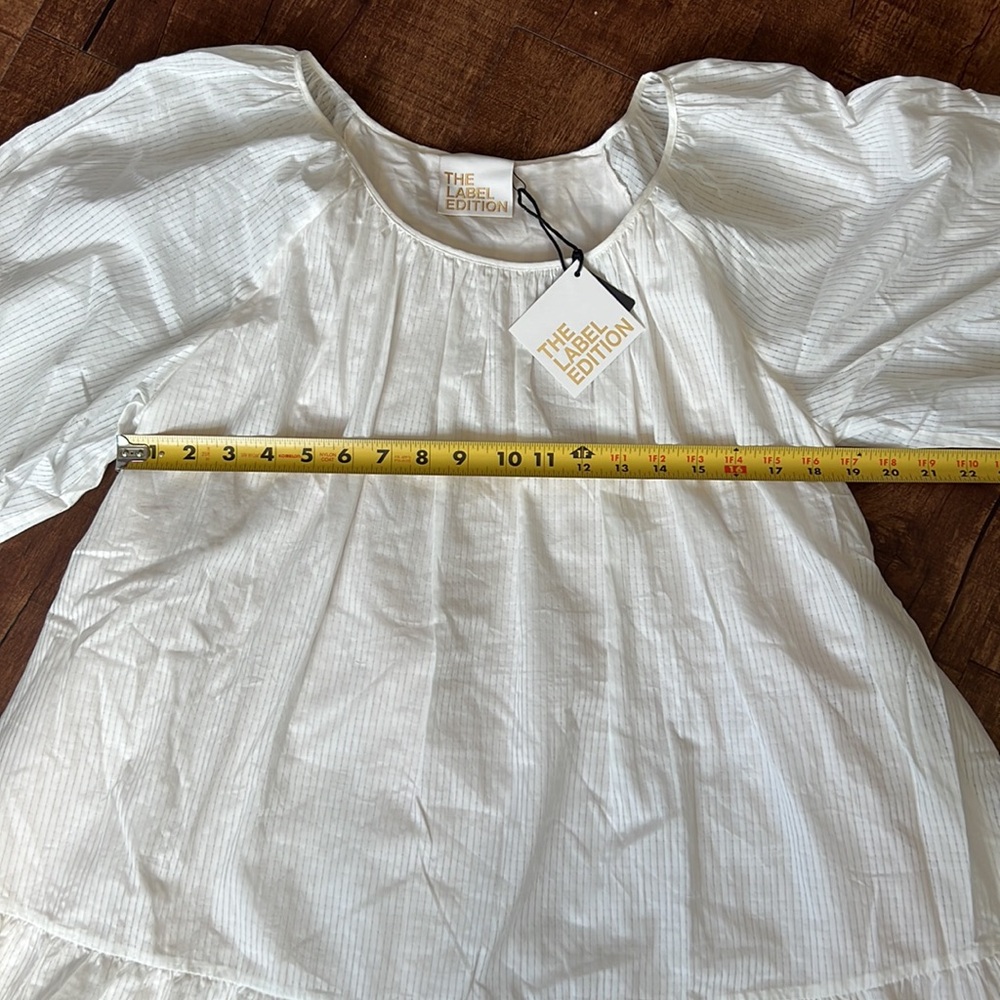NEW with tag The Label Edition white flowy big sleeves dress cute feminine comfy - Picture 10 of 11